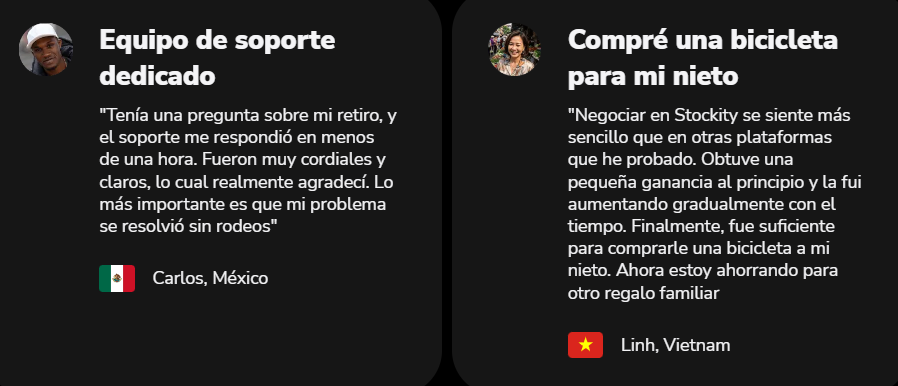 stockity negociacion, stockity web